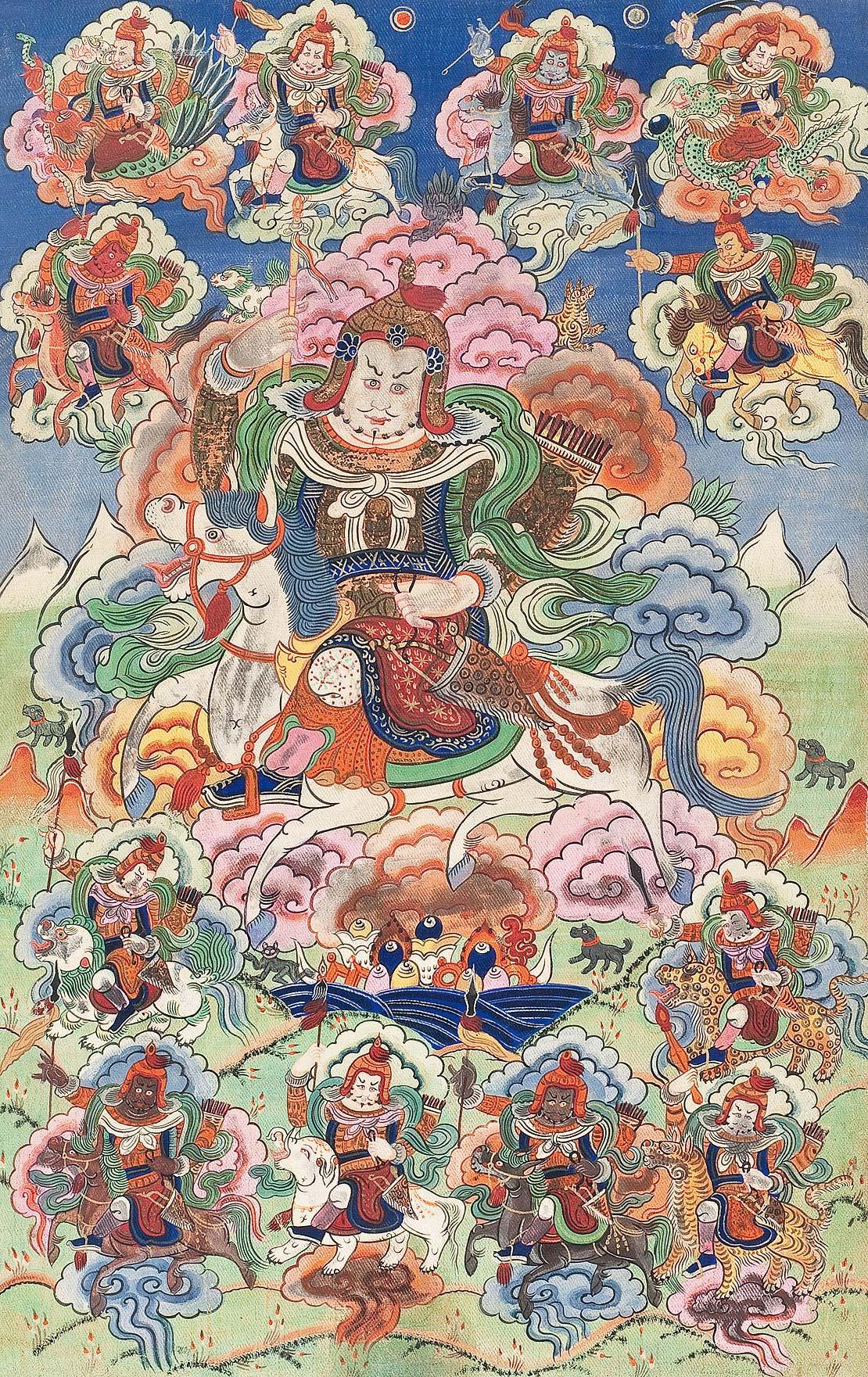 【清晚 格萨尔王】拍卖品_图片_价格_鉴赏_唐卡_雅昌艺术品拍卖网