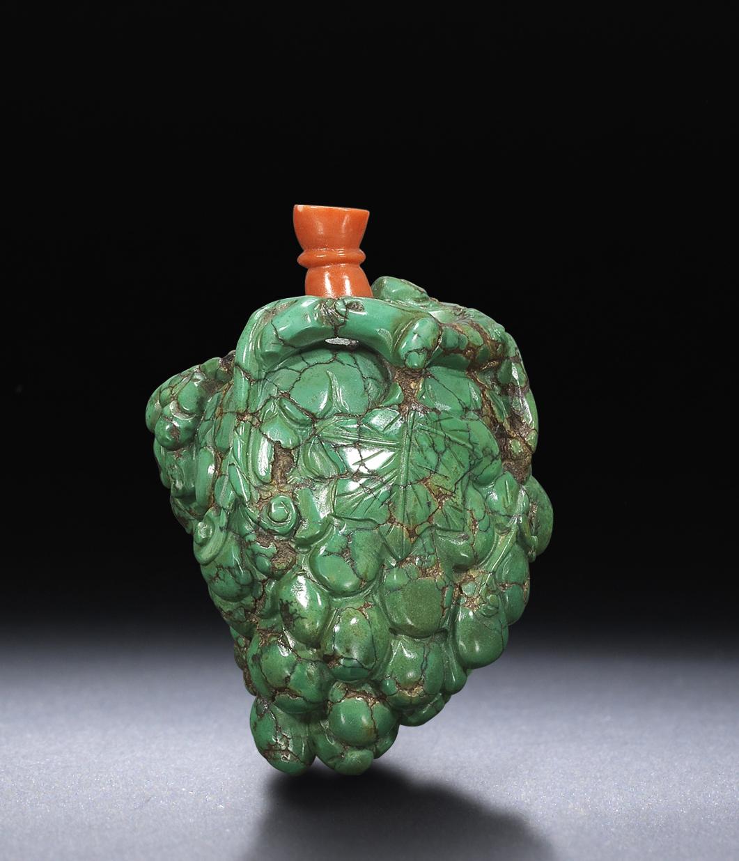 绿松石雕葡萄形鼻烟壶】拍卖品_图片_价格_鉴赏_玉石类_雅昌艺术品