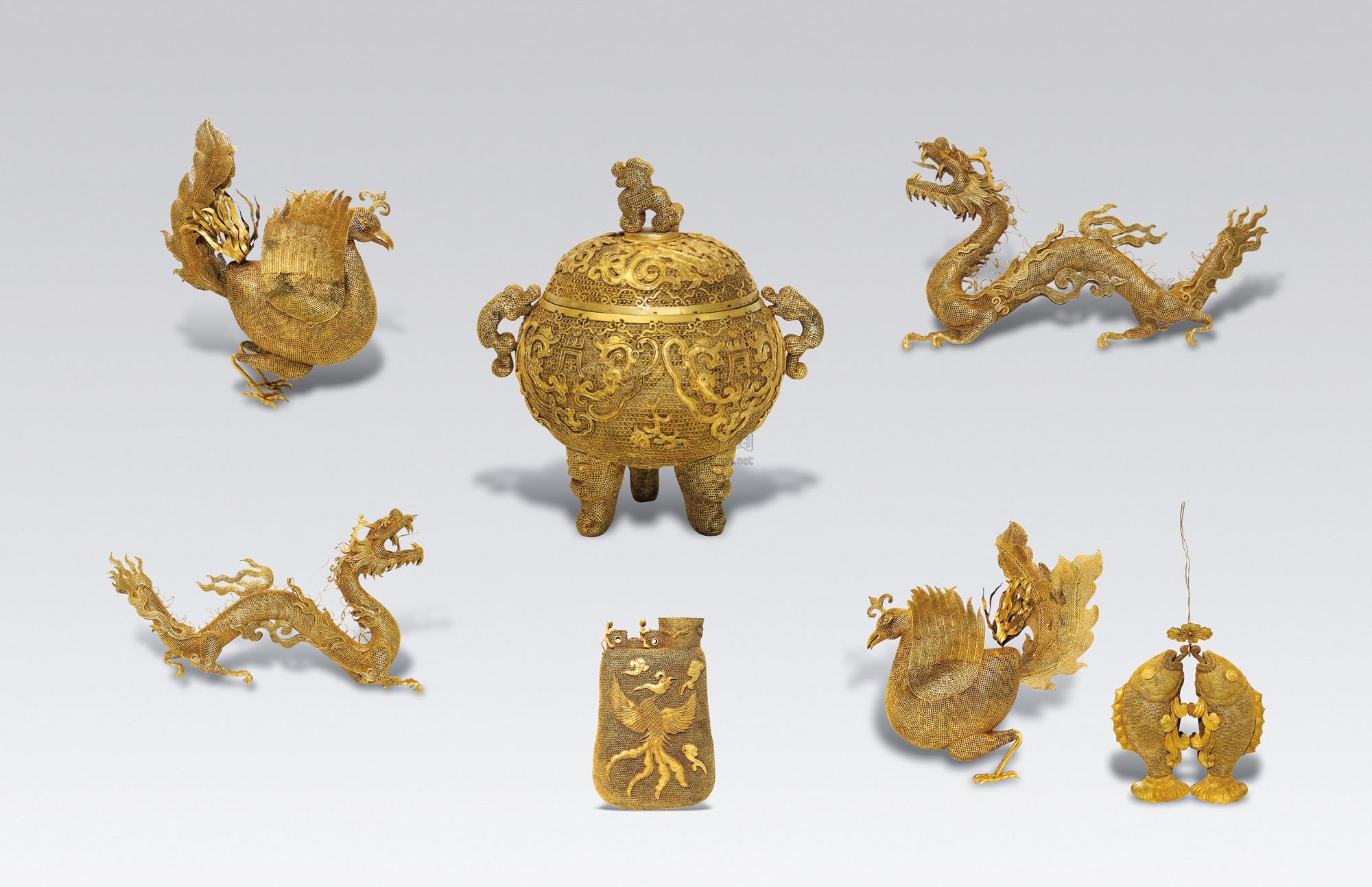 0306 辽代金器 (一套五件)