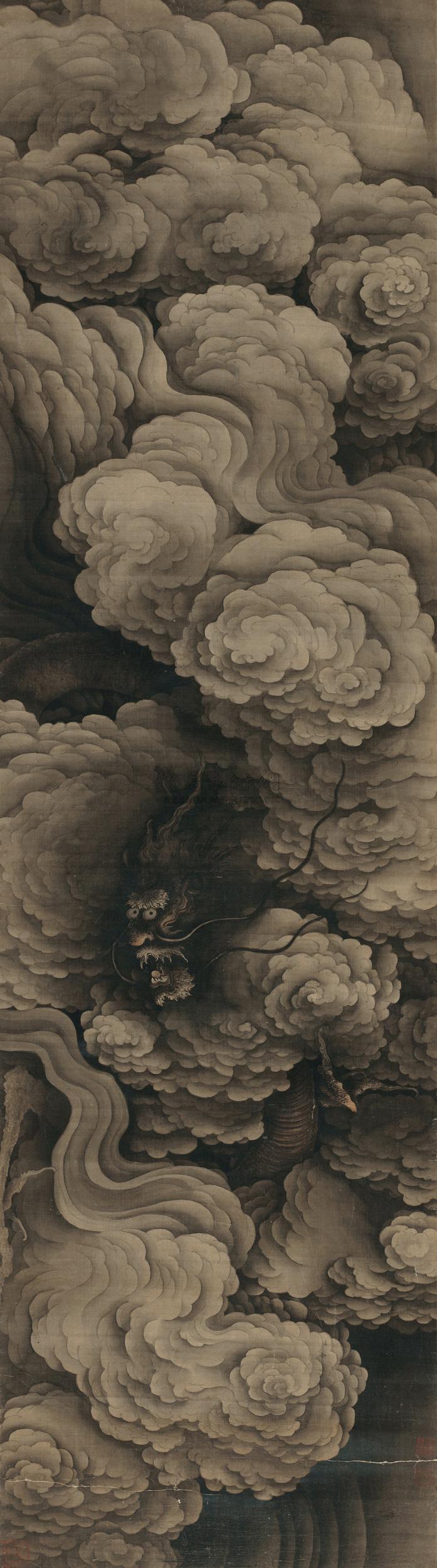 *1708 云龙图 立轴 水墨绢本