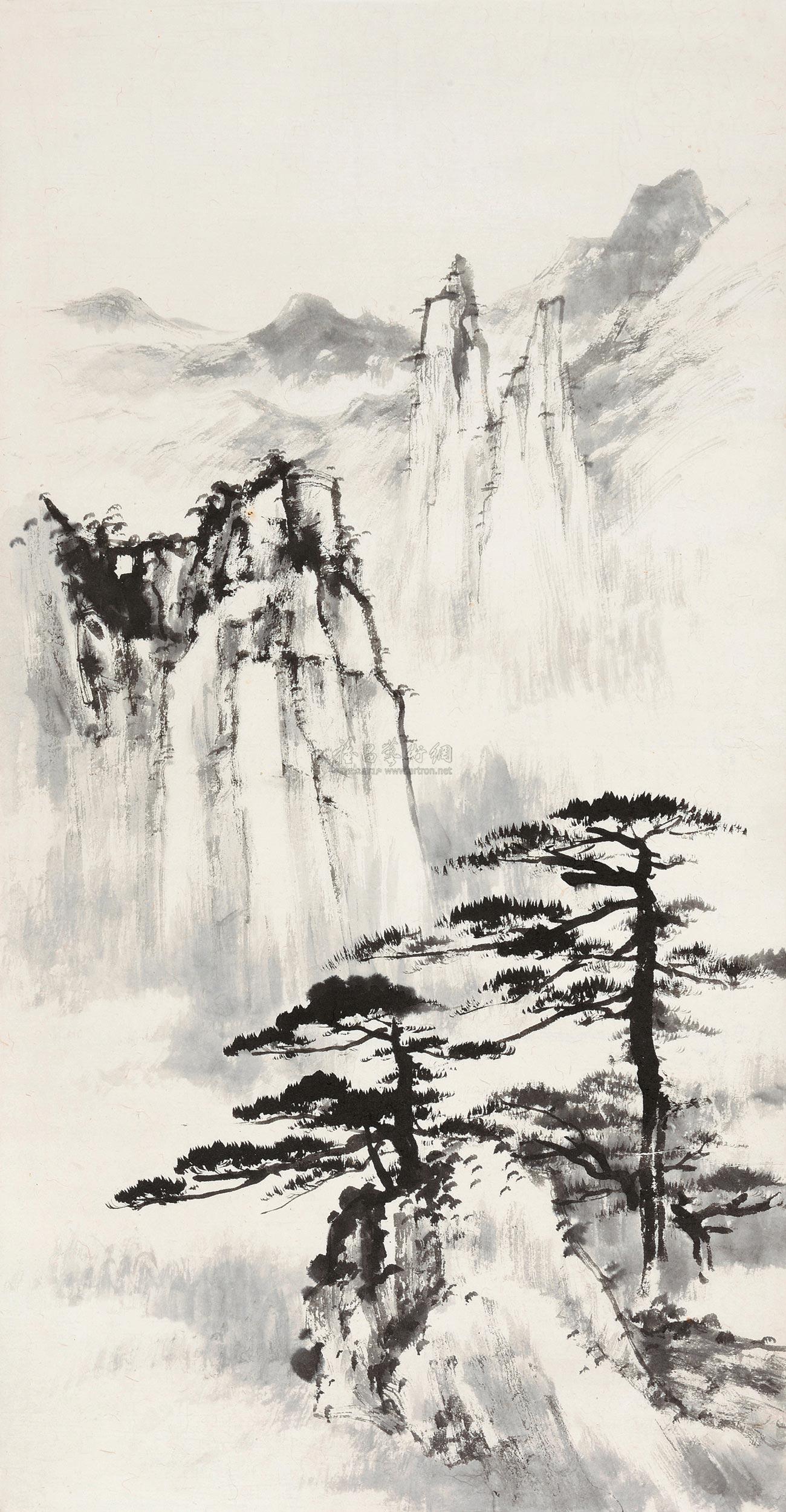 【黄山松云 镜心 设色纸本】拍卖品_图片_价格_鉴赏_绘画_雅昌艺术品