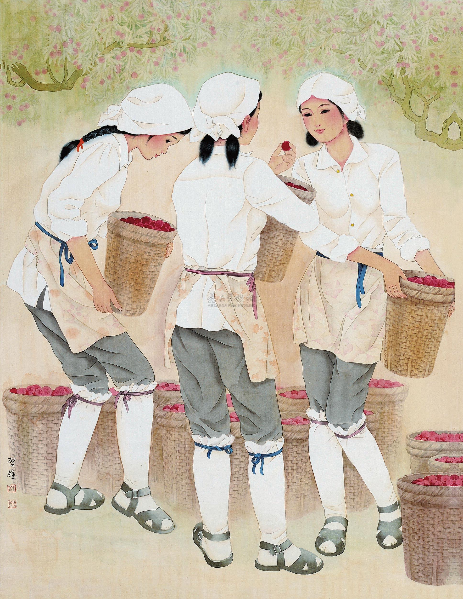 【五月杨梅红 镜心 设色纸本】拍卖品_图片_价格_鉴赏_绘画_雅昌艺术