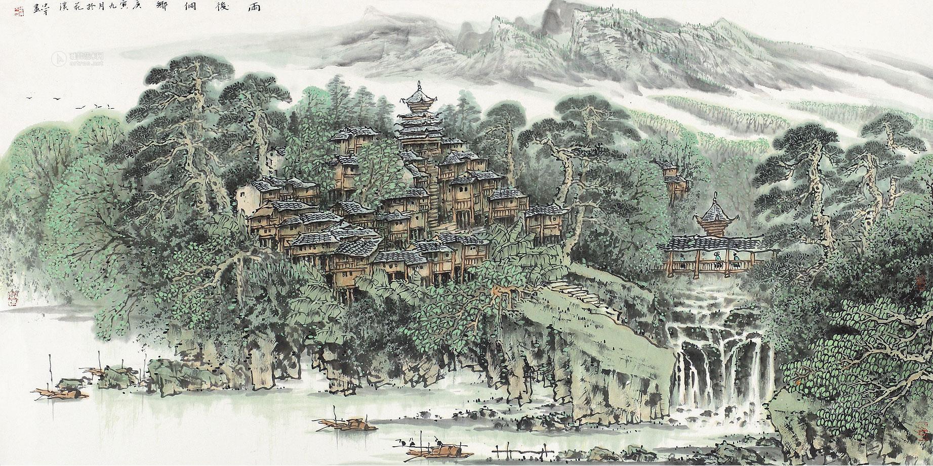 贵州山水画作品欣赏图片