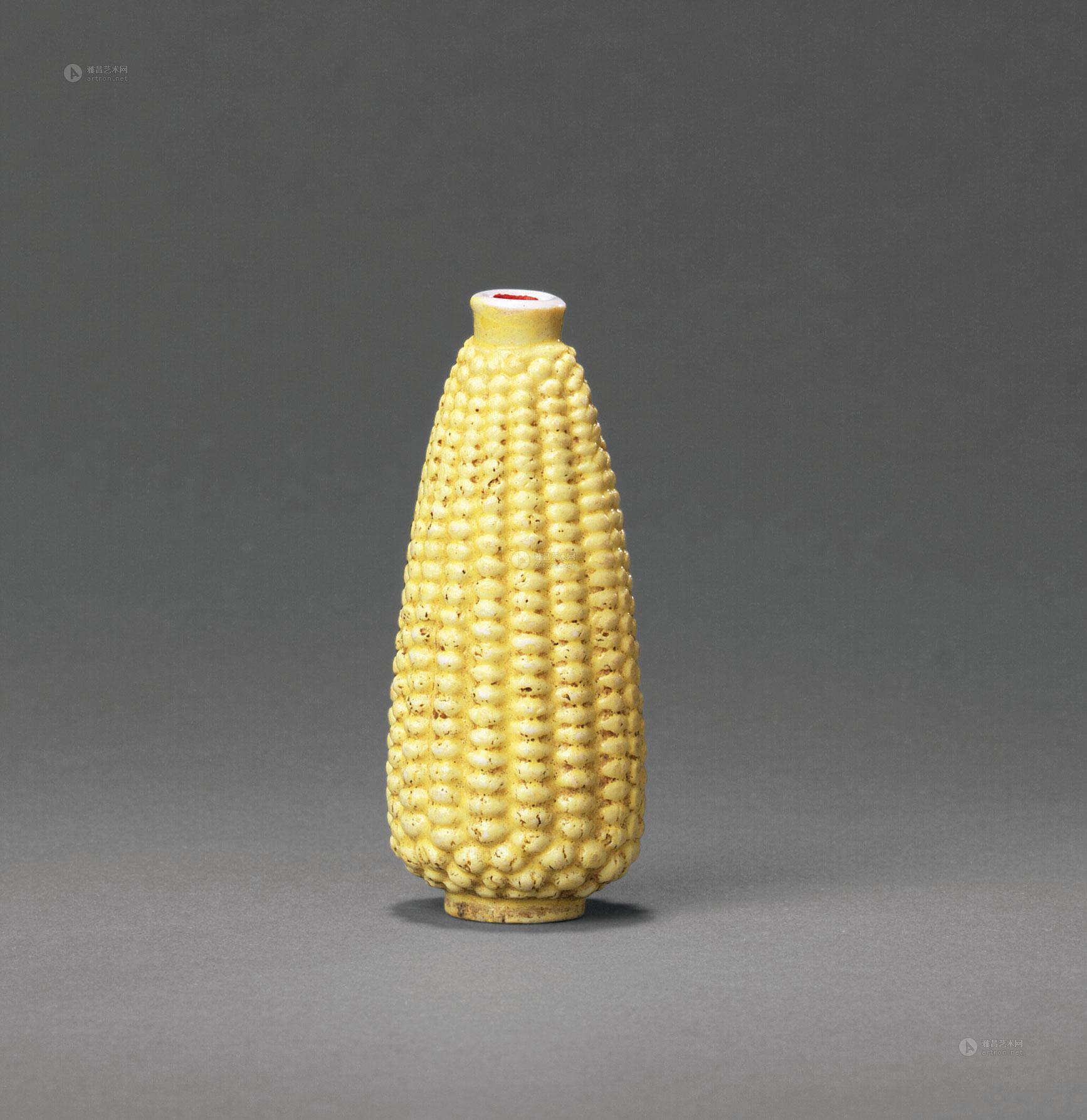 0273 清 仿生瓷玉米鼻烟壶