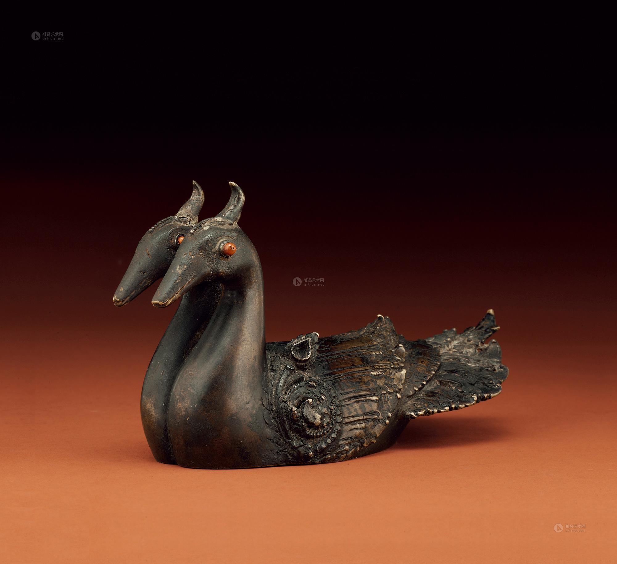 *3822 西藏13世纪 铜共命鸟