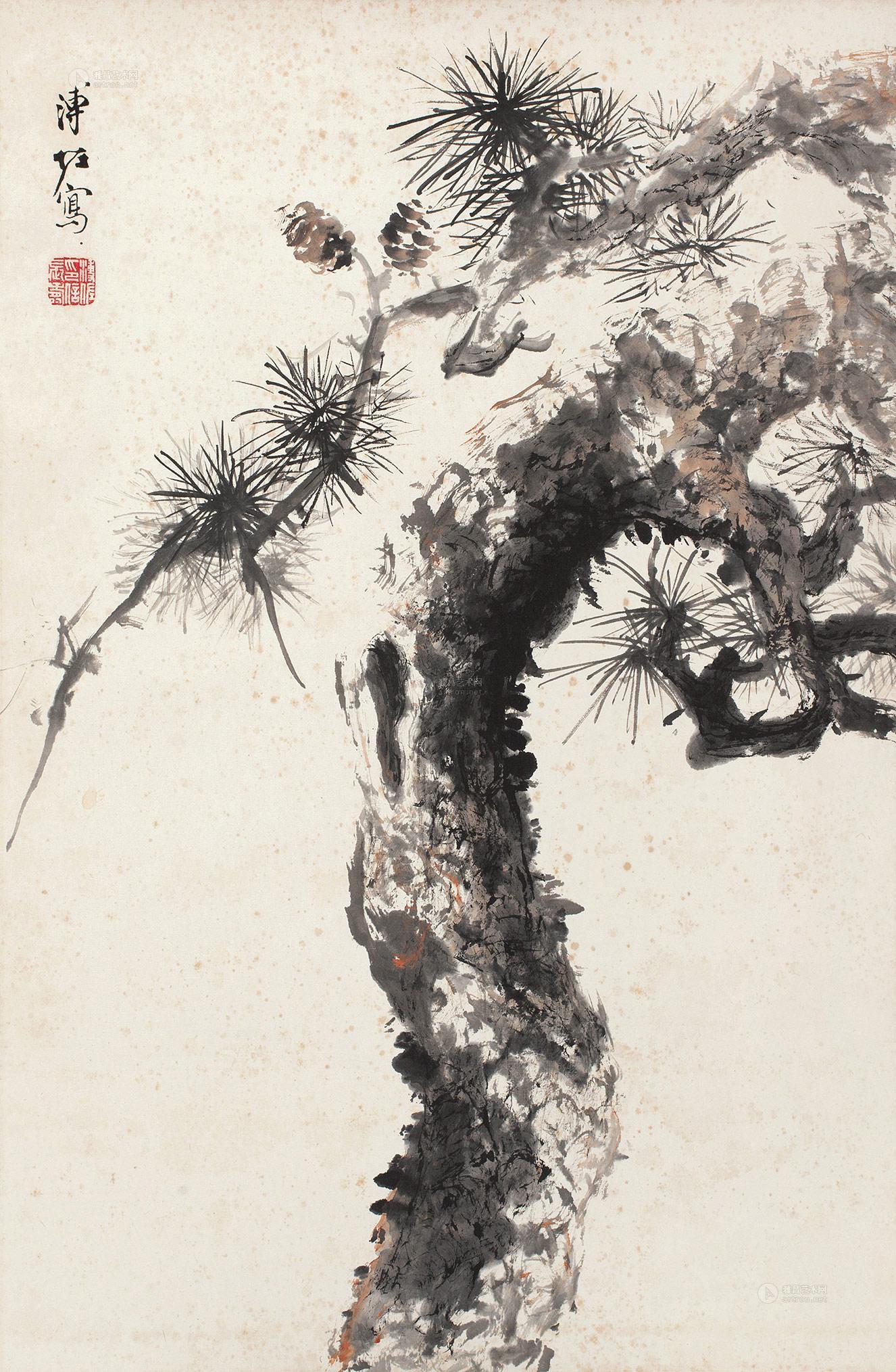 0539 古松图 立轴 纸本