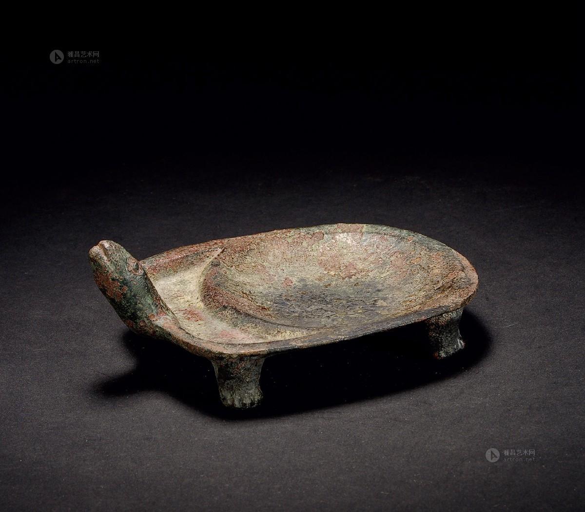 1381 唐 龟形铜砚