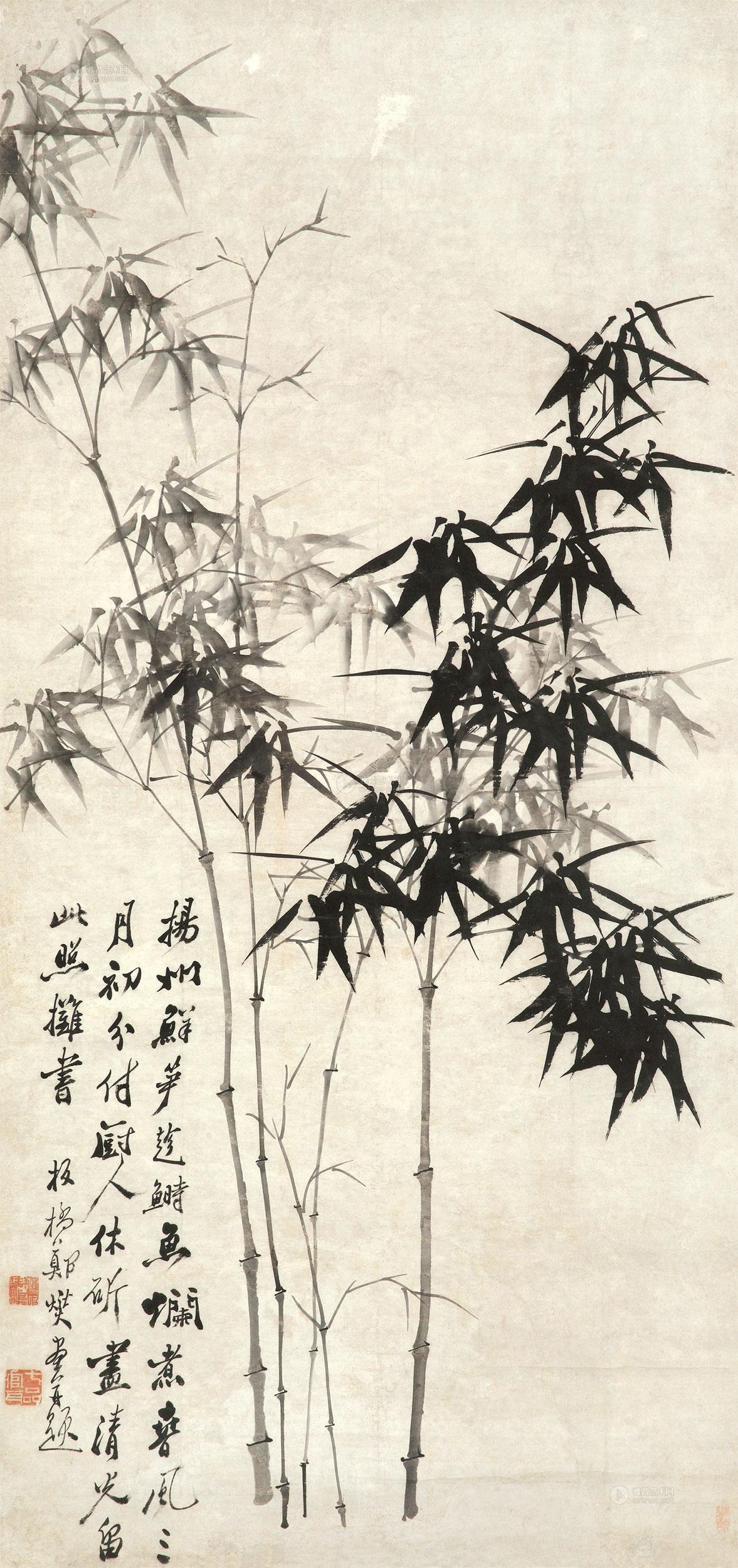 1087 春风三月 立轴 水墨纸本