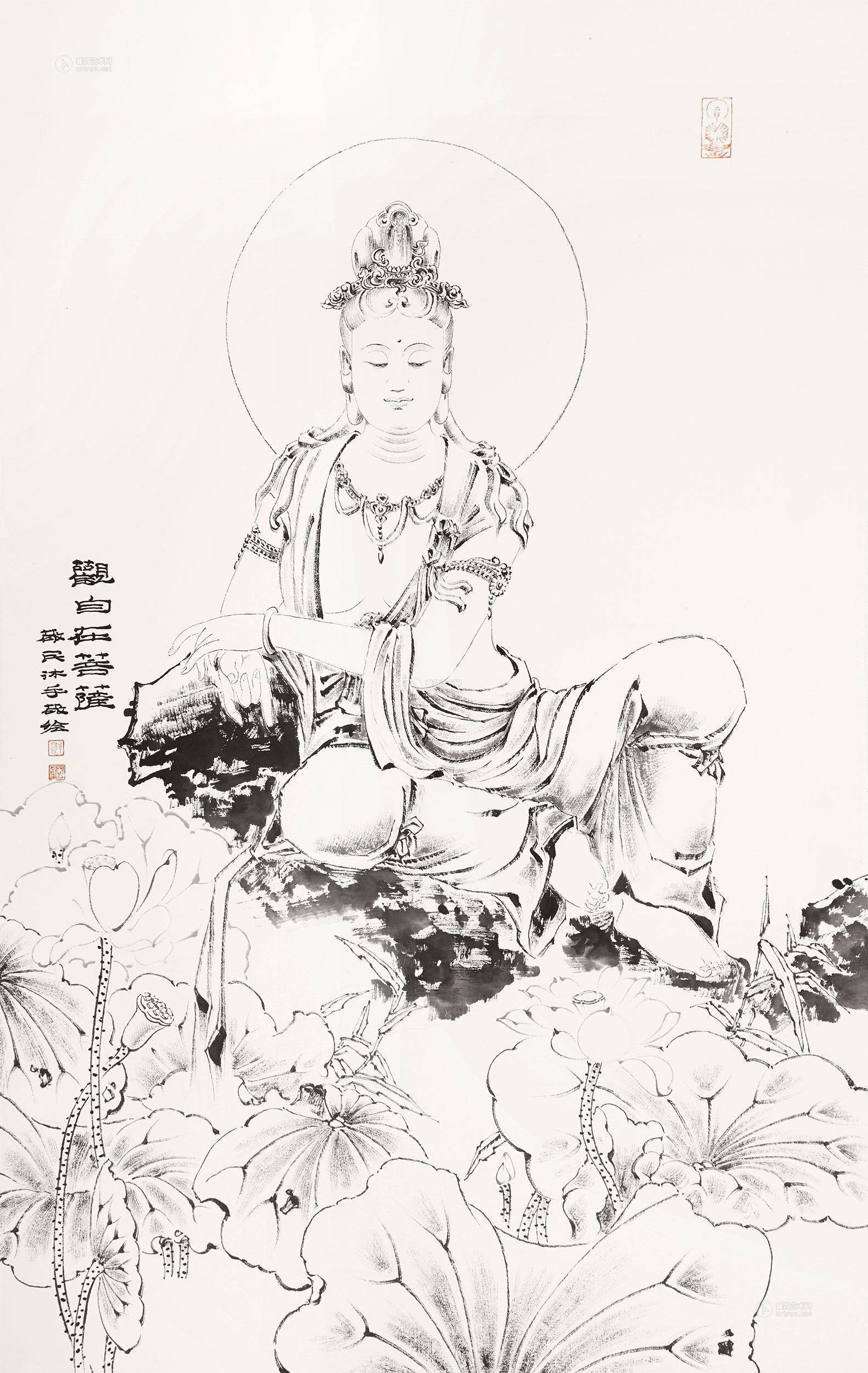 【观自在菩萨】拍卖品_图片_价格_鉴赏_绘画_雅昌艺术品拍卖网