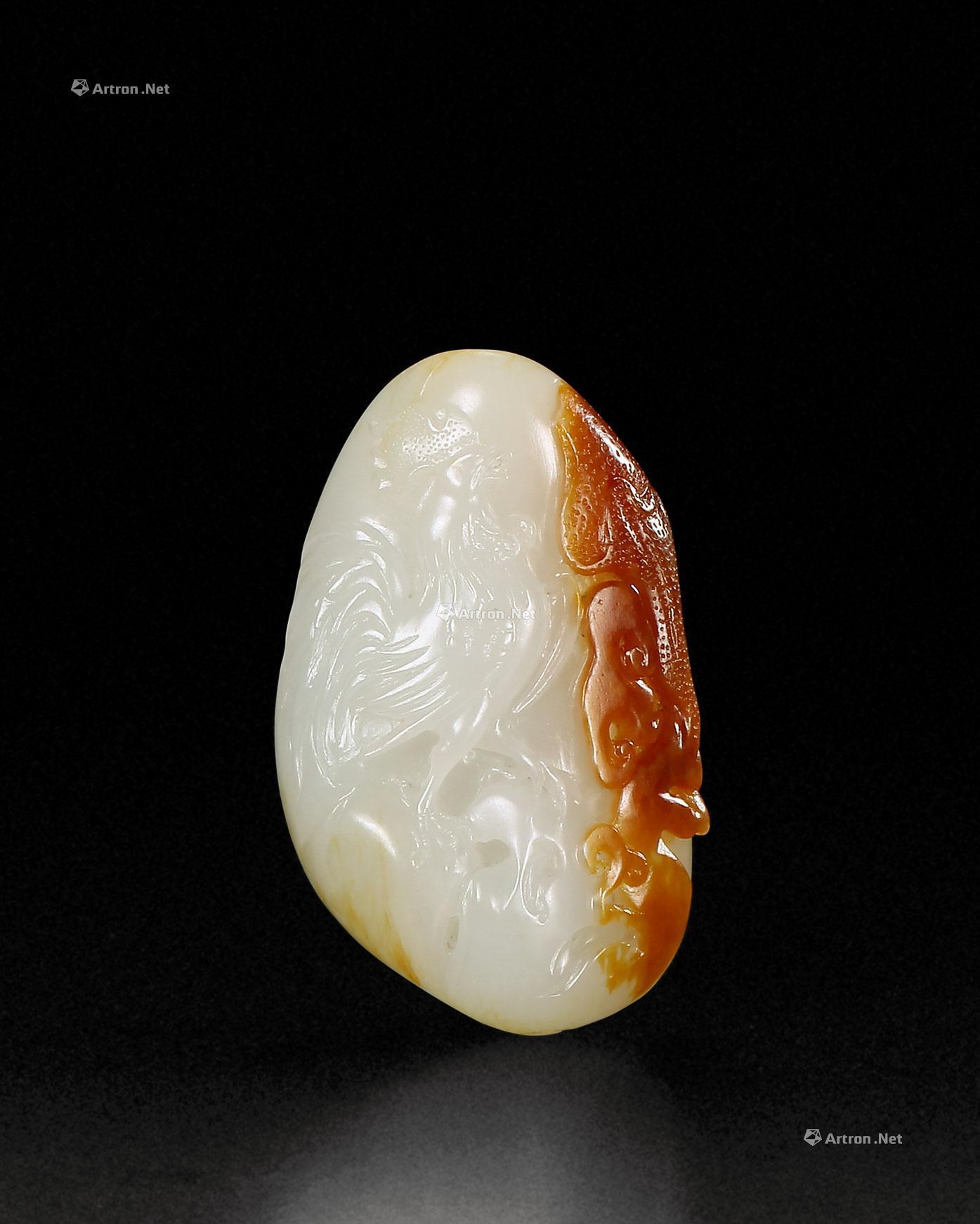 12045 和田玉籽料冠上加冠珮