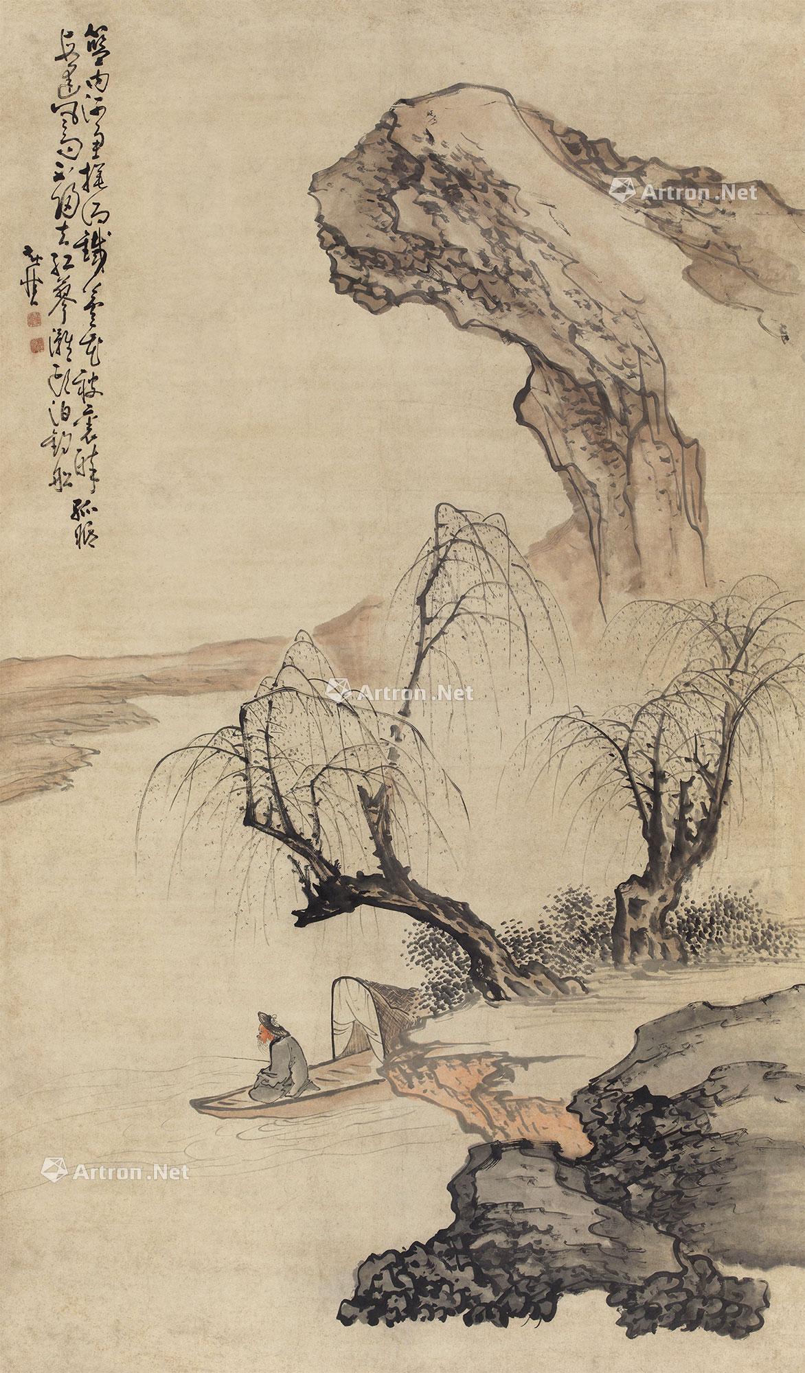 【渔翁图 立轴 纸本】拍卖品_图片_价格_鉴赏_绘画_雅昌艺术品拍卖网