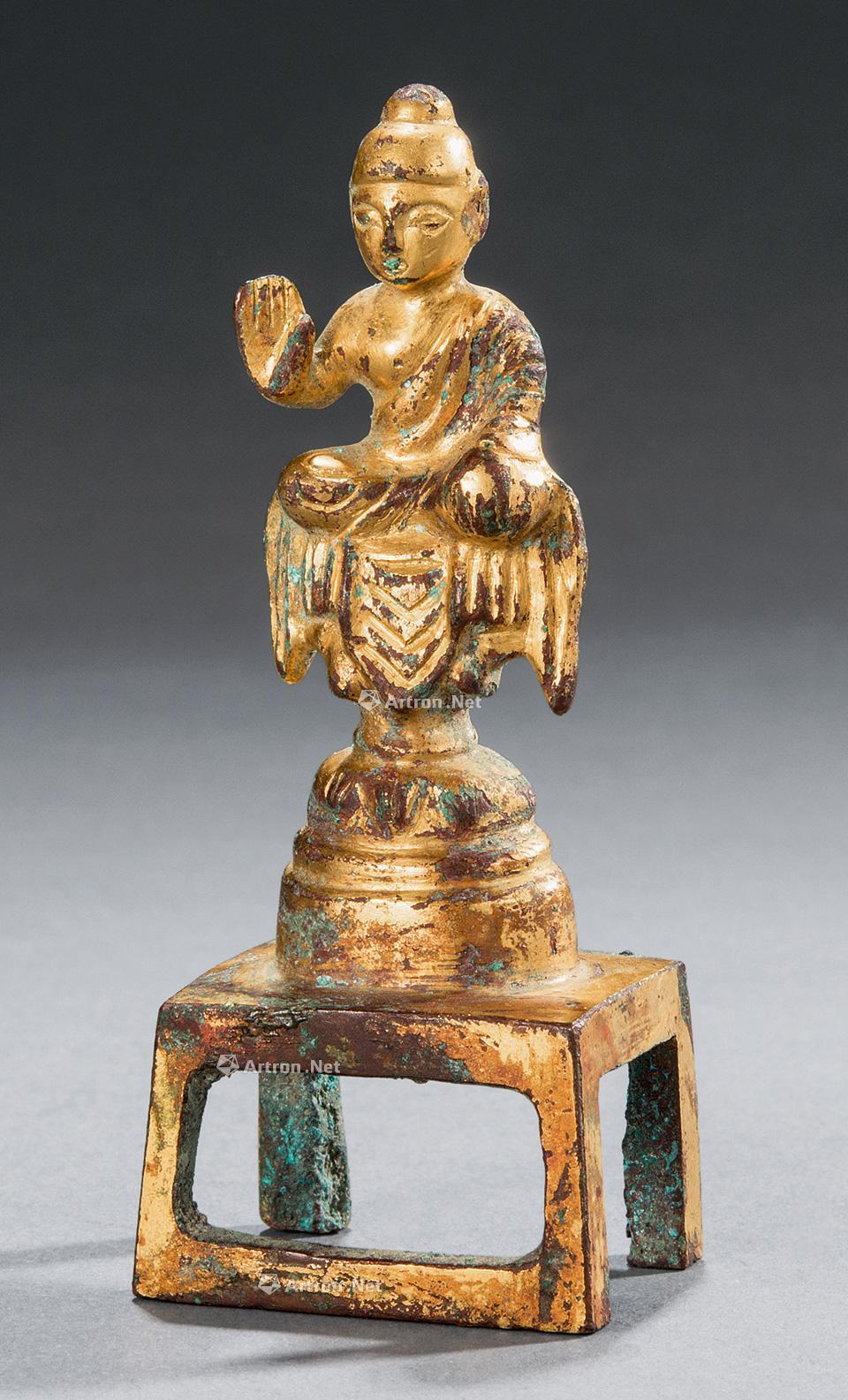 【唐 铜鎏金如来坐像】拍卖品_图片_价格_鉴赏_佛教文物其它_雅昌艺术