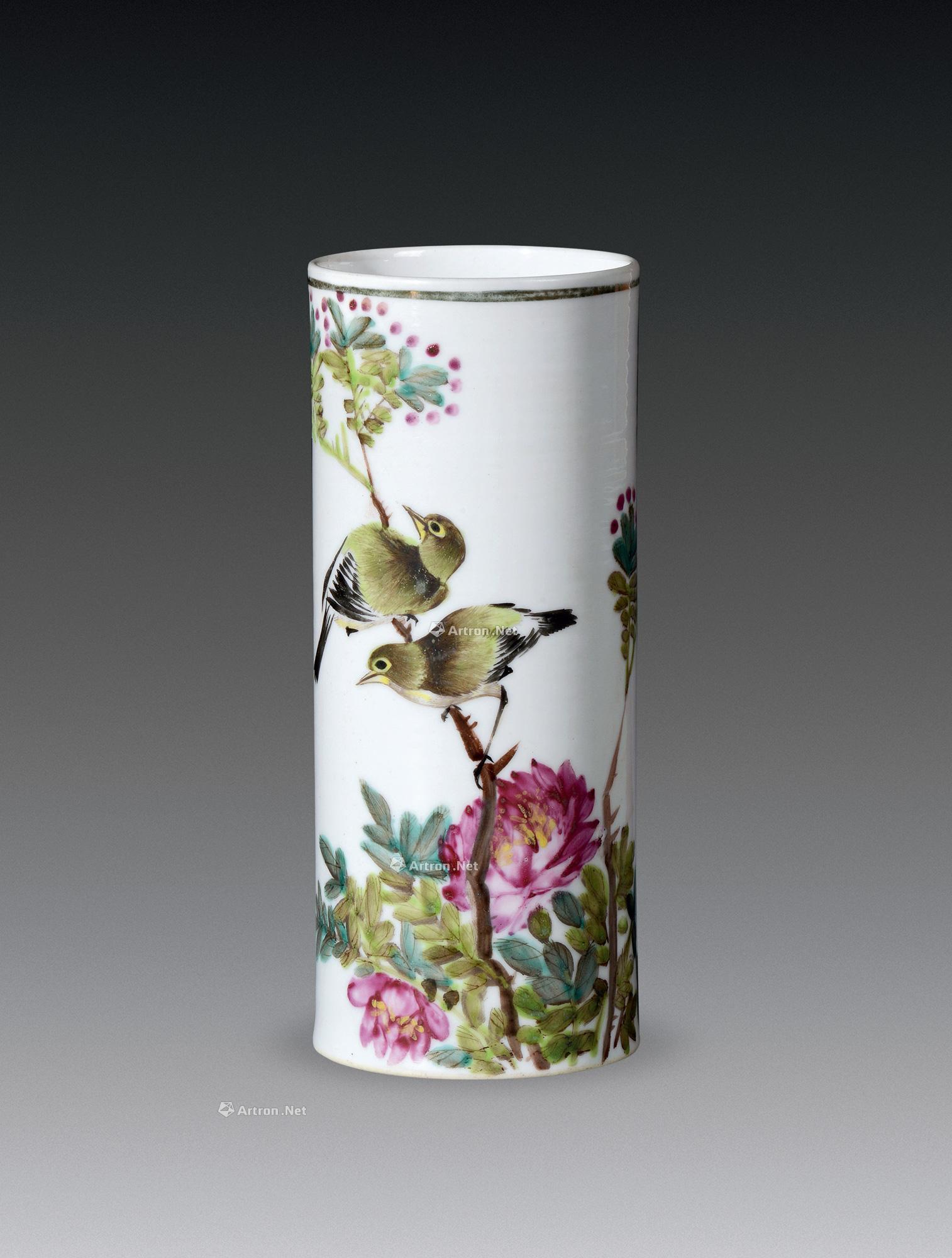 【清 金品卿 浅绛素心自守诗筒】拍卖品_图片_价格_鉴赏_清代粉彩瓷器
