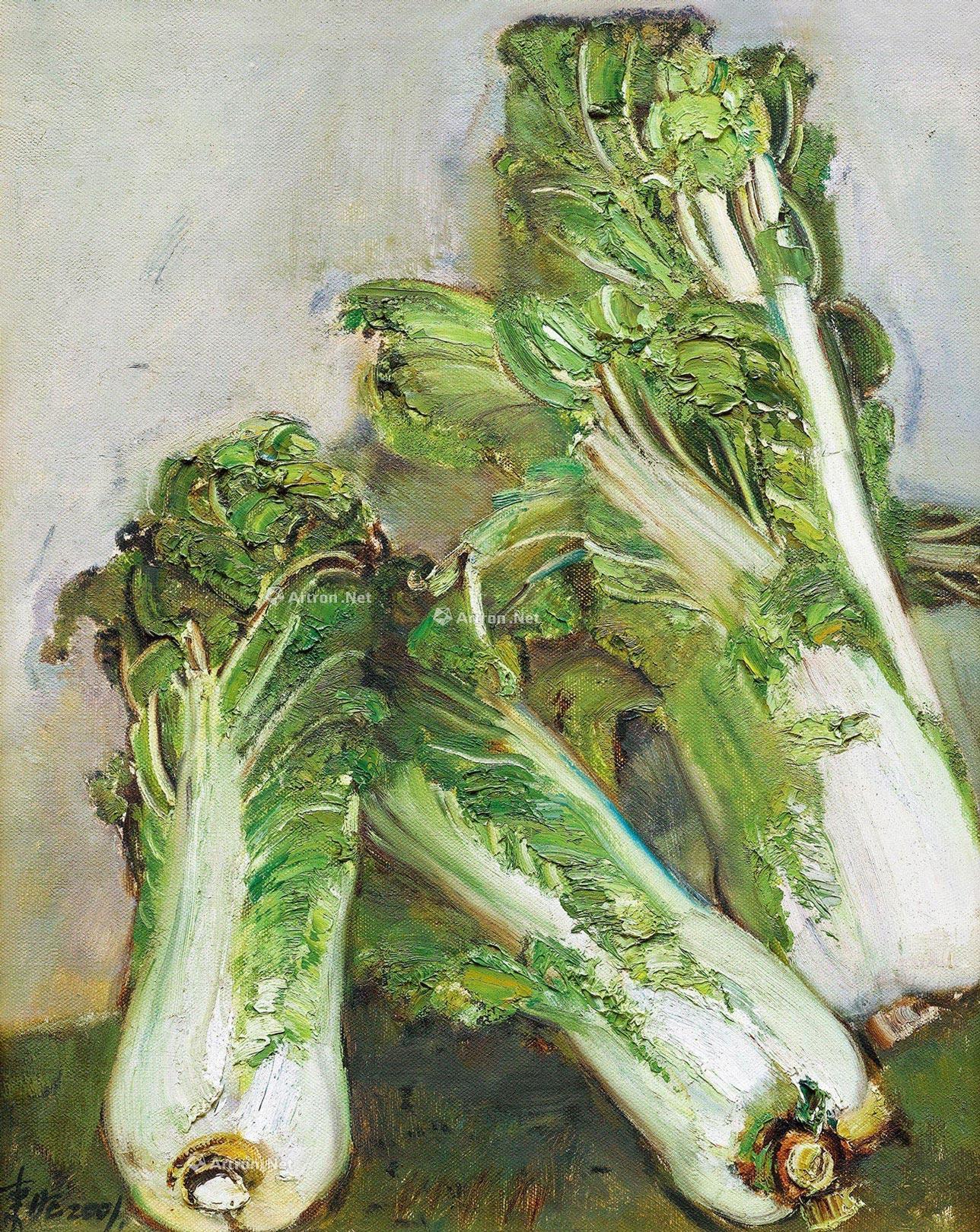 3276 2001年作 白菜 布面 油画