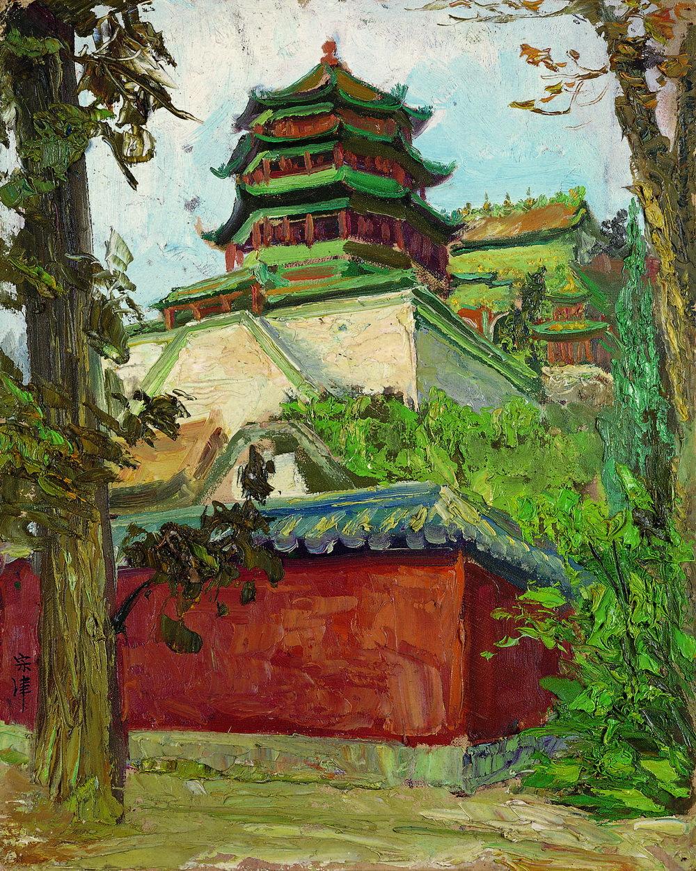 【颐和园 纸板油画】拍卖品_图片_价格_鉴赏_油画_雅昌艺术品拍卖网