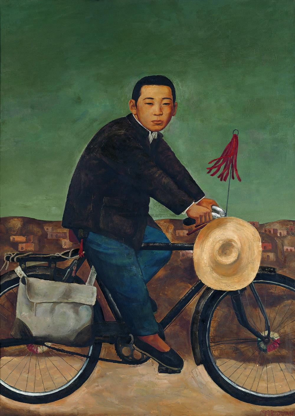 0036 1993年 乡村理发师 布面油画