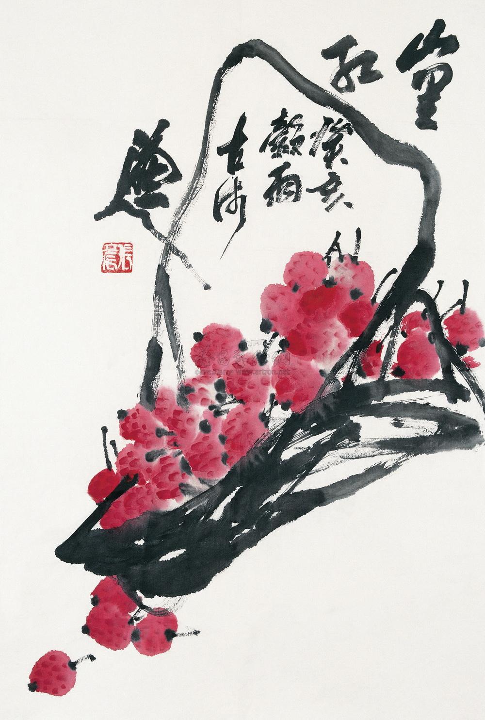 0644 山里红 镜心 设色纸本