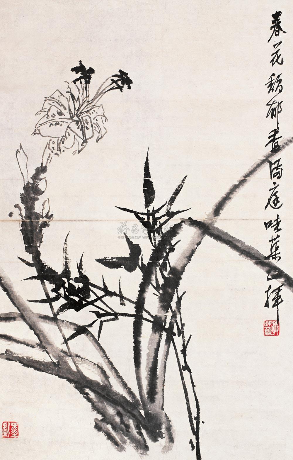 【花卉 镜心 水墨纸本】拍卖品_图片_价格_鉴赏_绘画_雅昌艺术品拍卖