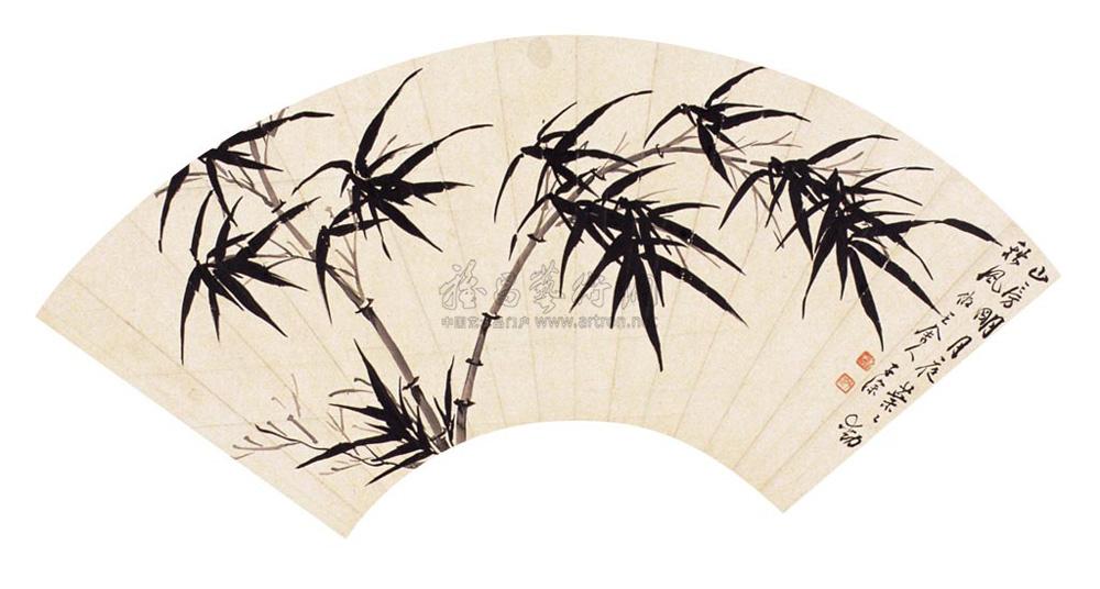 1185 竹 扇面