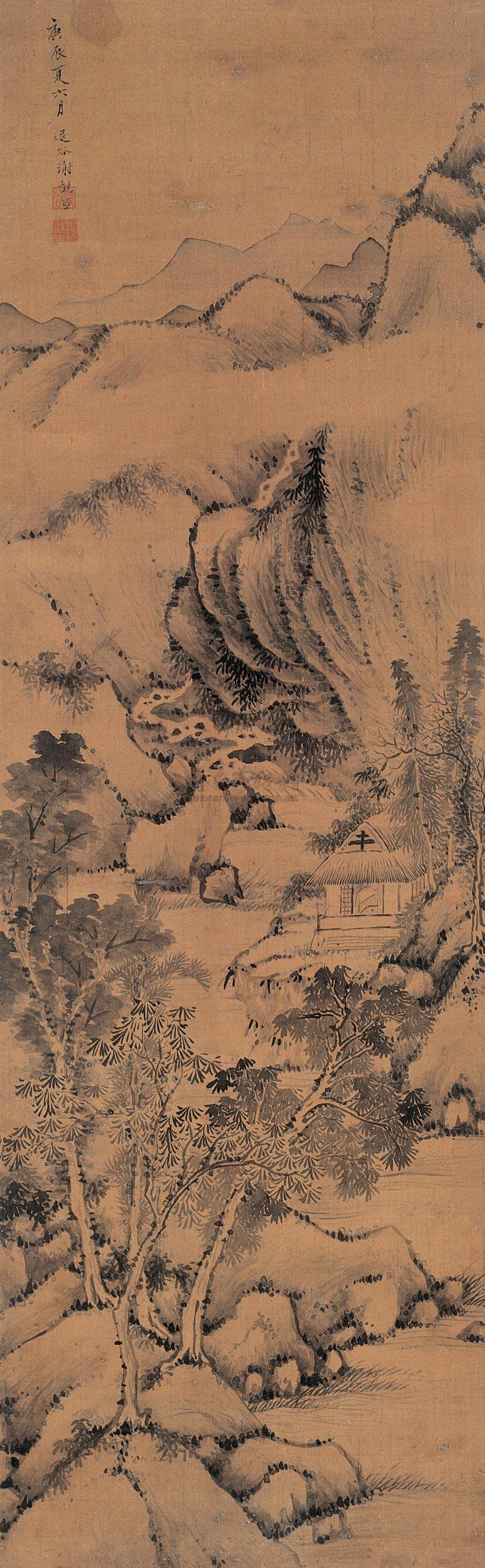 0196山水立轴绢本
