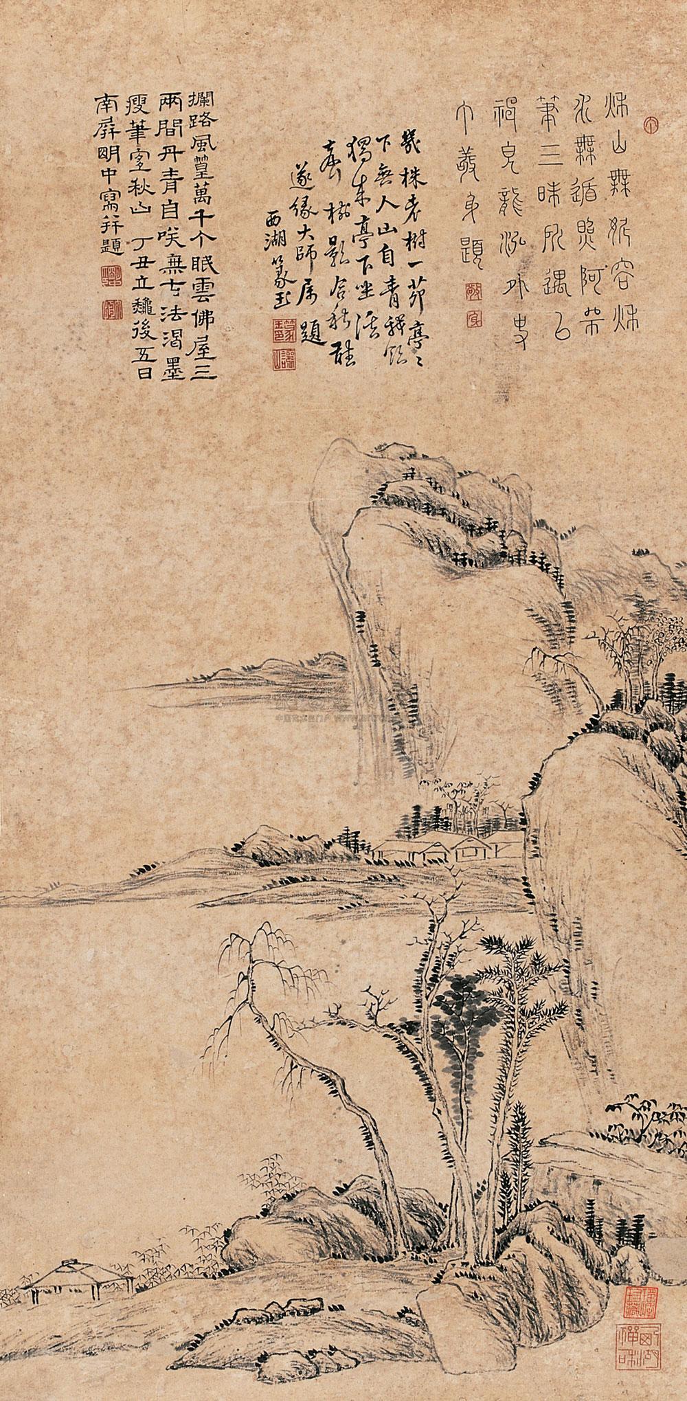 0147 秋山图 立轴 水墨纸本