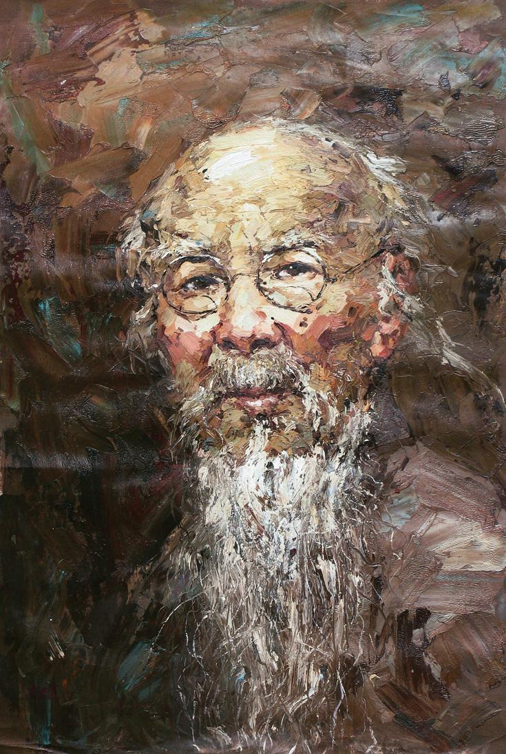0305 齐白石像油画