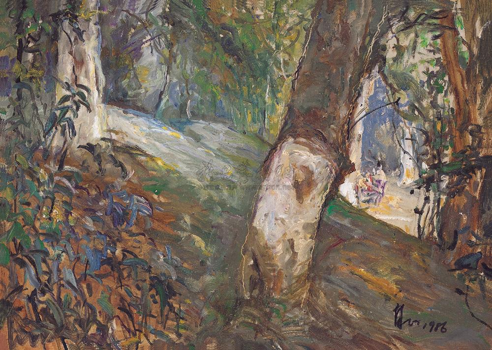 0052 1986年作 风景 画板油画