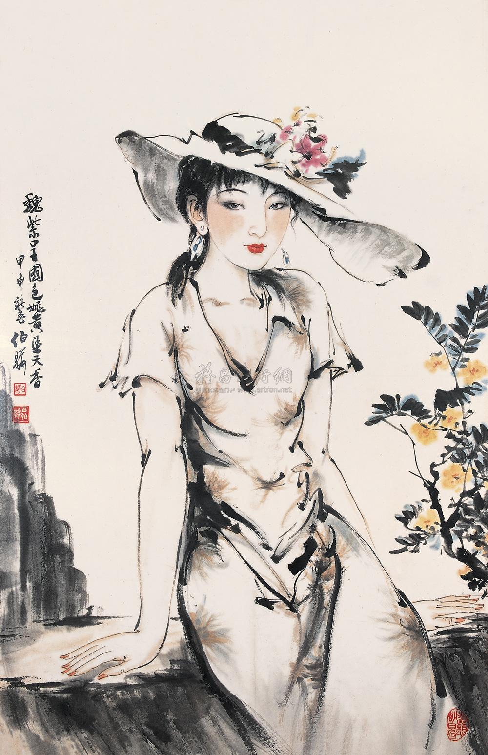 【2004年作 国色天香 镜心 设色纸本】拍卖品_图片_价格_鉴赏_绘画