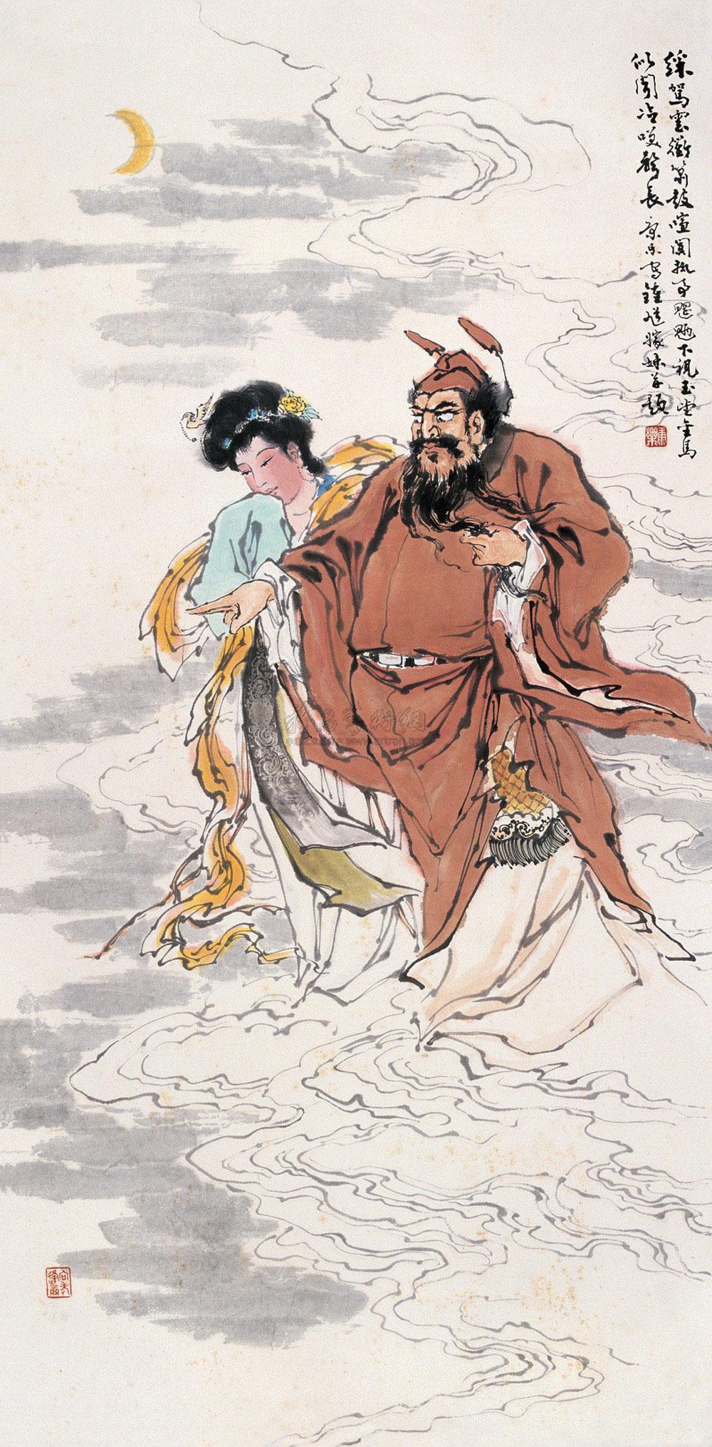 0009 钟馗嫁妹 立轴 纸本设色