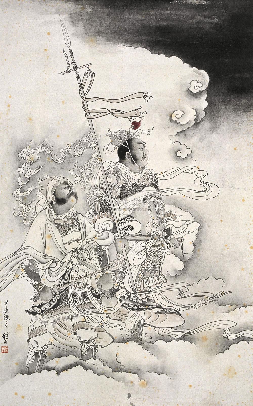 0108 1974年作 天神 镜心 设色纸本