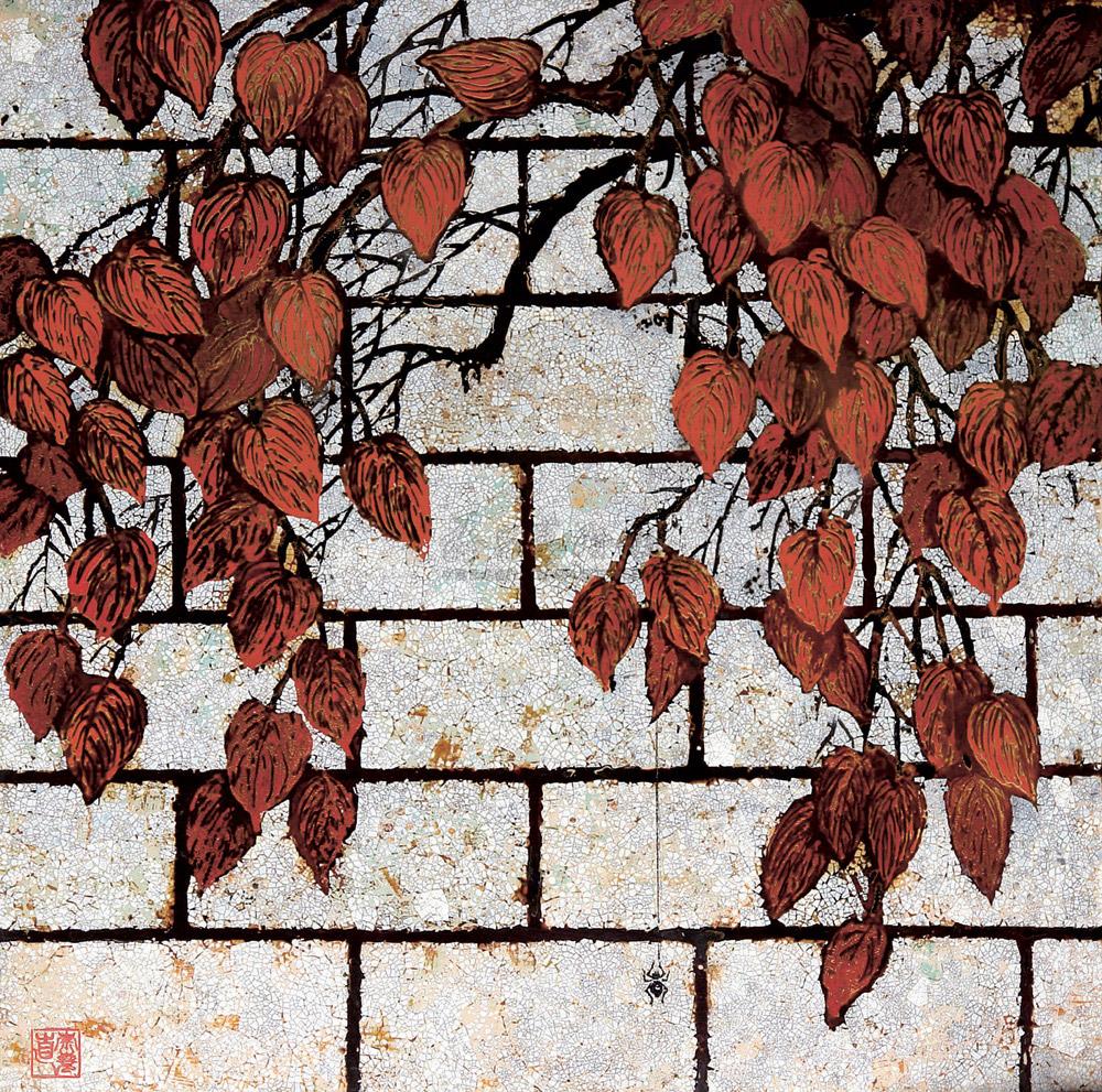 0124 喜从天降 漆画