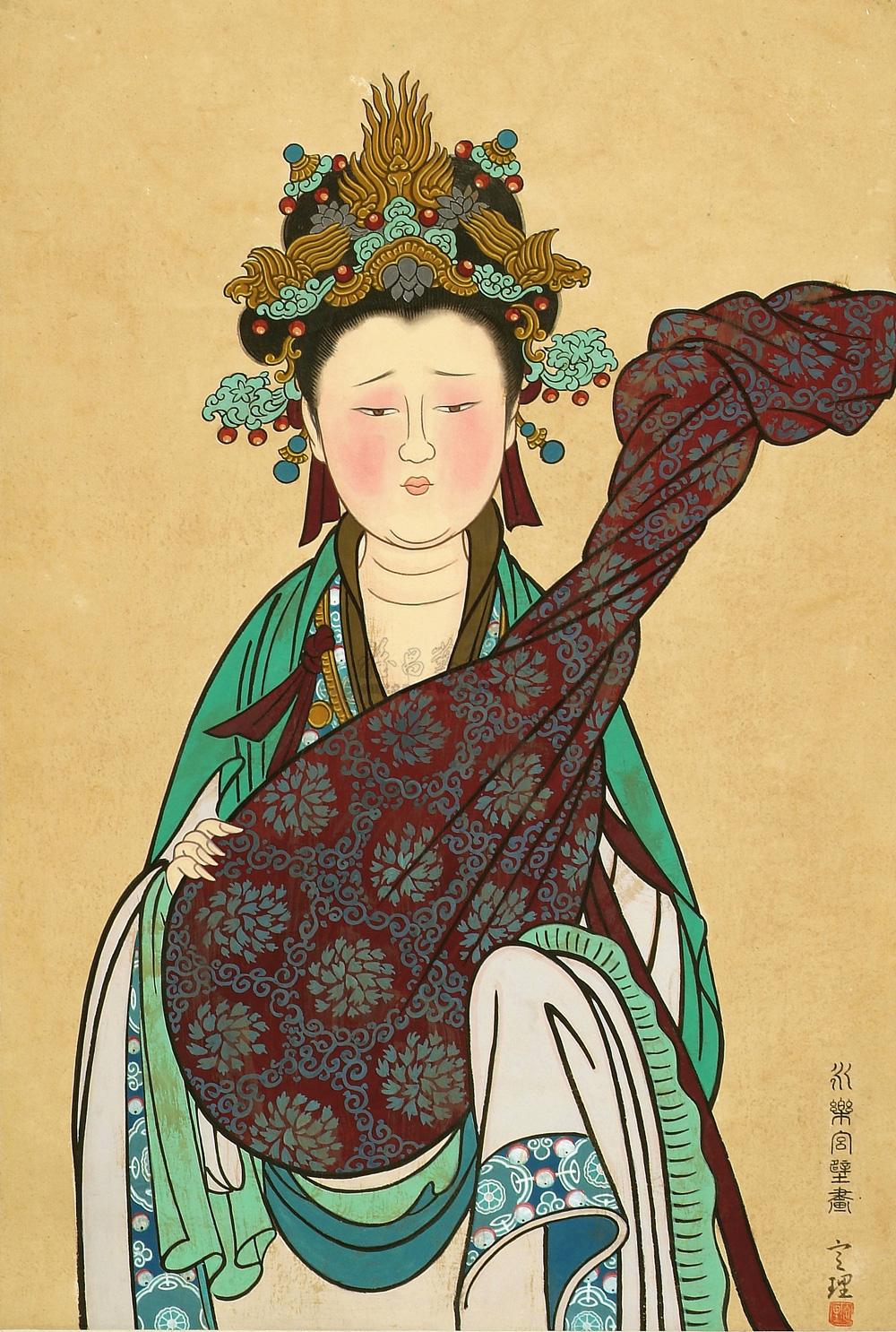 0104 摹永乐宫壁画 立轴 设色纸本