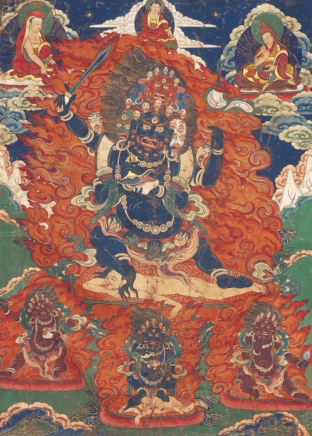 明 四臂玛哈噶拉唐卡