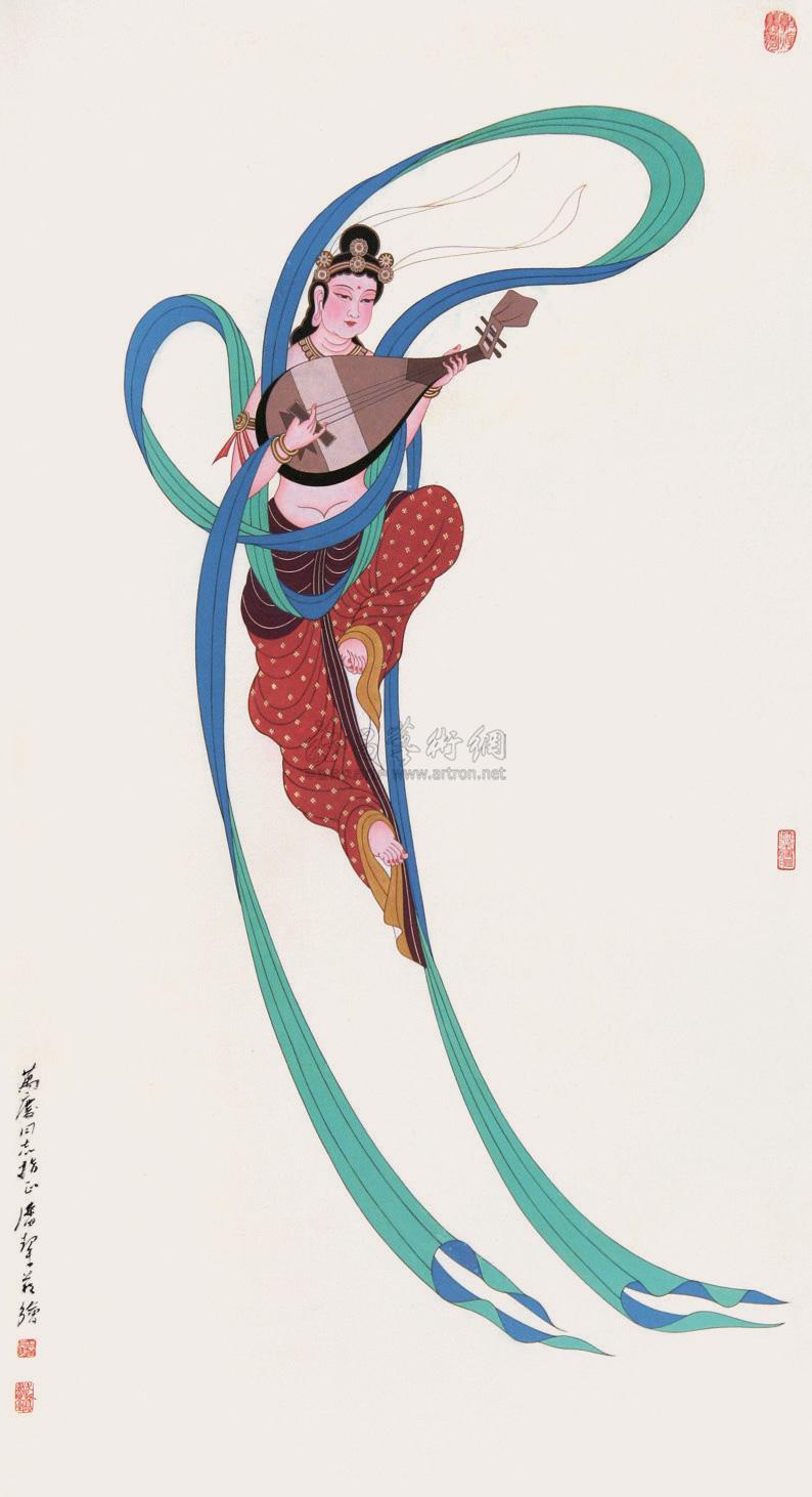 飞天图片,敦煌飞天高清大图,飞天壁画高清大图_大山谷图库