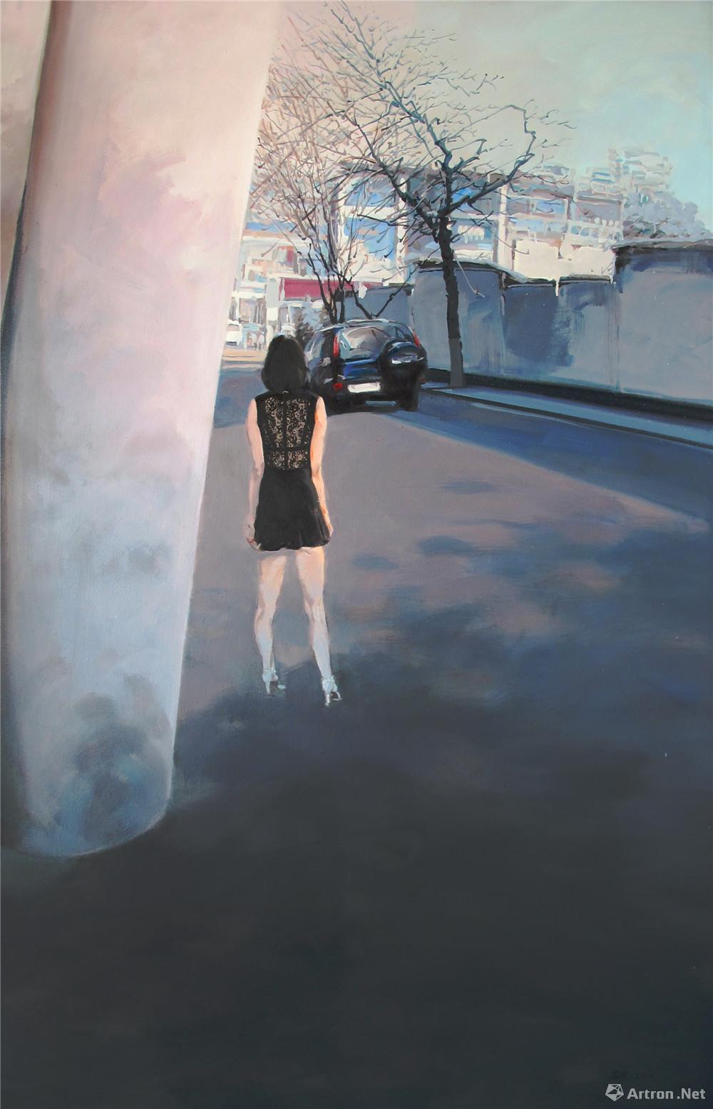 《谁》系列之一,梁宏理,布面油画, 100x 150cm
