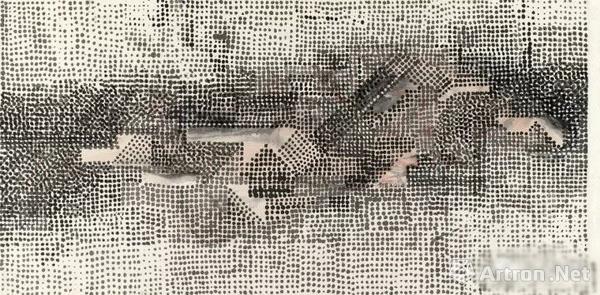 王劼音 飘渺no.12 水墨纸本 70x138cm 2014