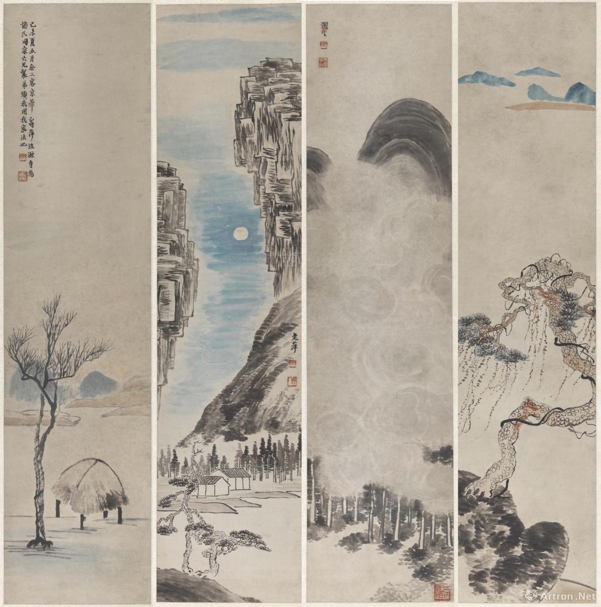 齐白石《四季屏》