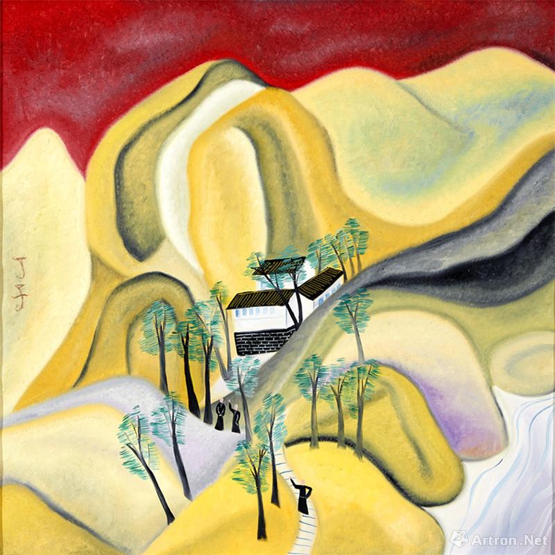 丁立人 《天台胜景》80×80cm 布面油画 2008年