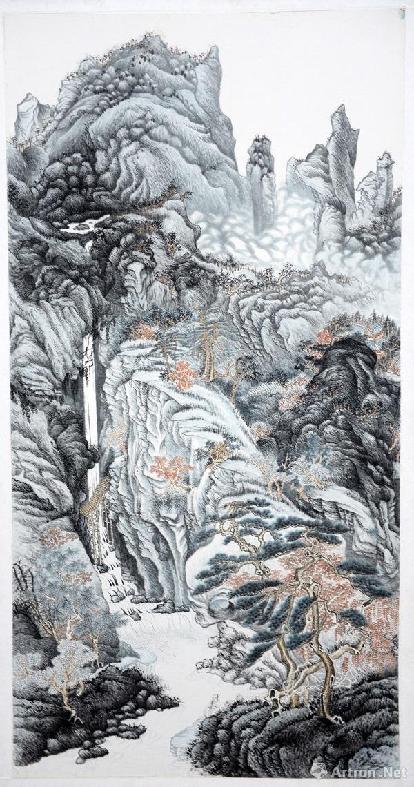 画家吴鹏的山水画图片