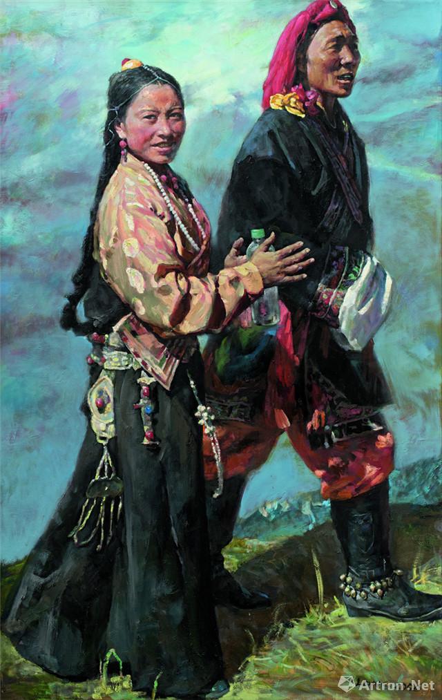 《上坡风》   龙纯立 126x80cm  2006年 布面油画