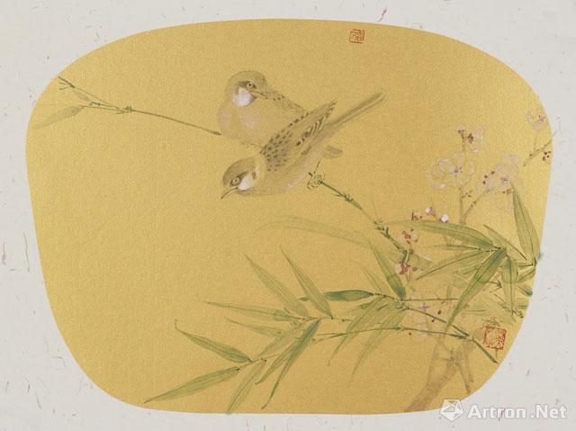 《竹梅图》   28.5x38cm 樊蕾