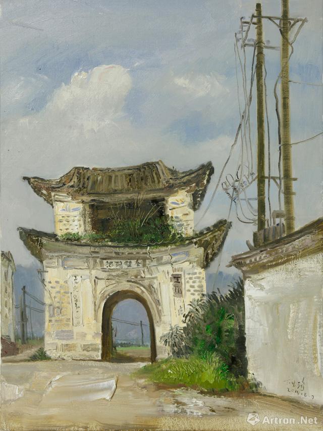 《大理三圣村写生》  李生琦 80×60cm 2014年