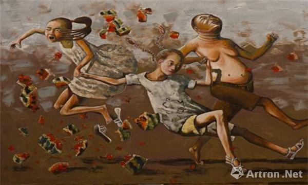 《破碎的西瓜》  熊庆华 100x80cm 2015年 布面油画