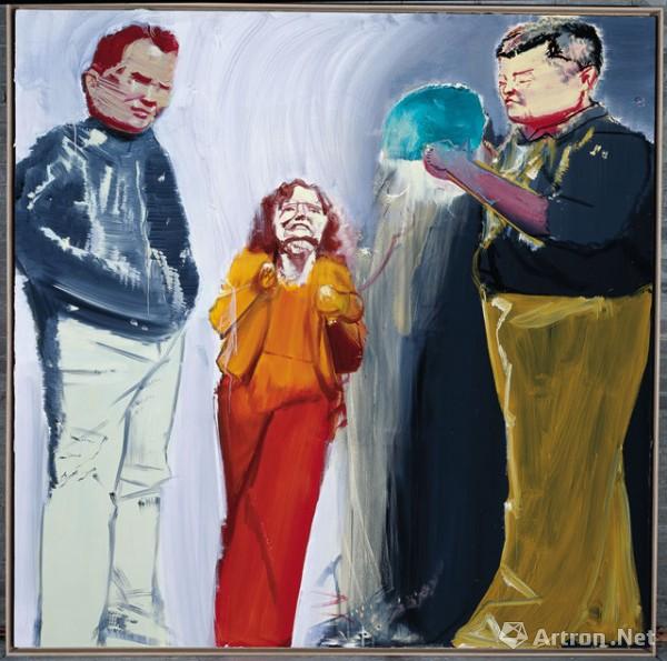 《绿色不明物体》  马轲 200x200cm 2011年 布面油画