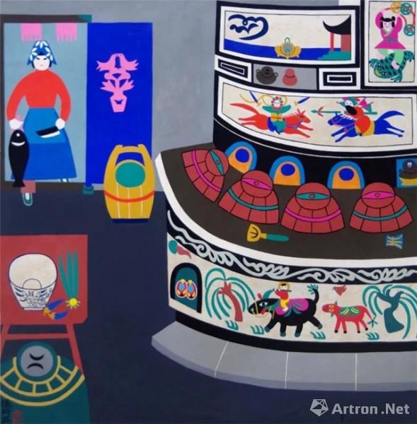 "乡恋"张新英金山农民画展