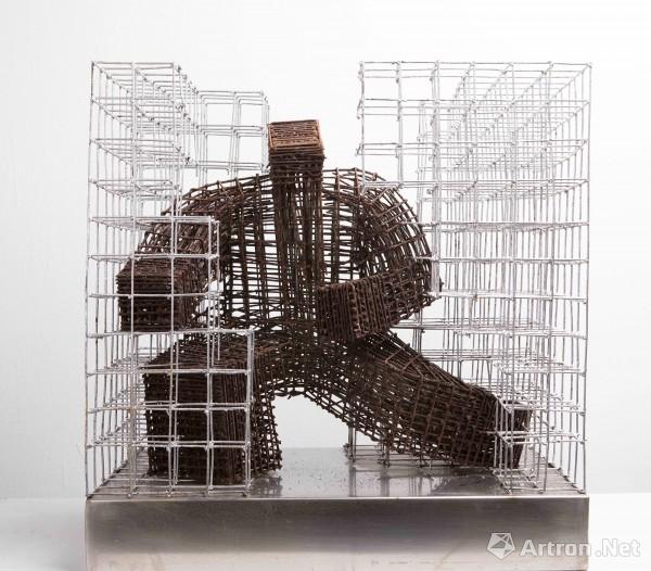 《幻见太极1》  方澄 60x35x65cm 2017年 不锈钢,铁丝焊接