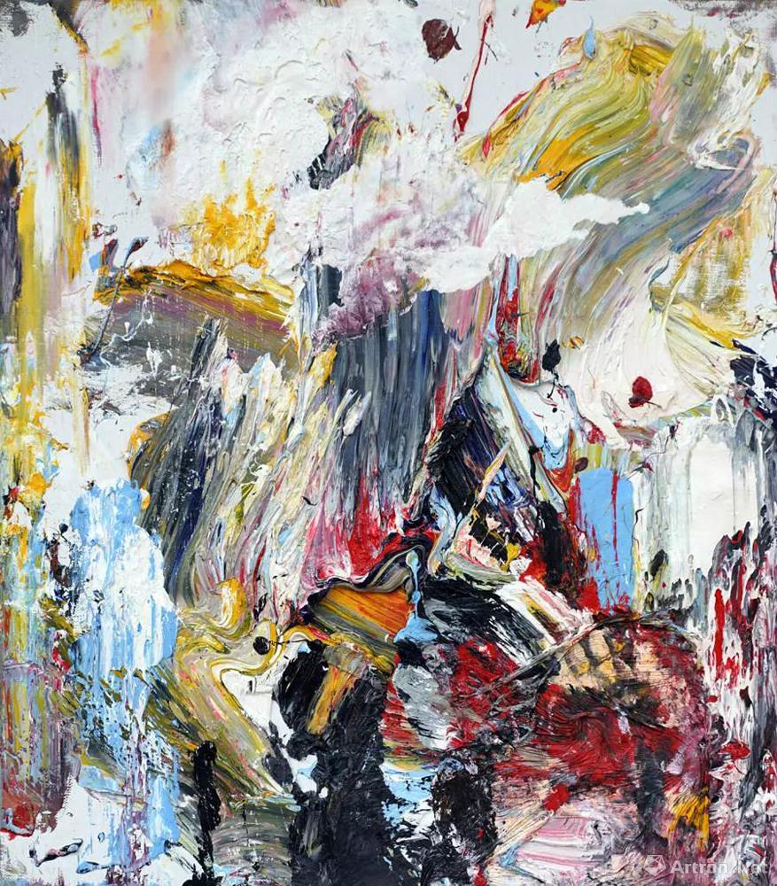 《抽象作品s147》  王易罡 110x95cm 2017年 布面油画