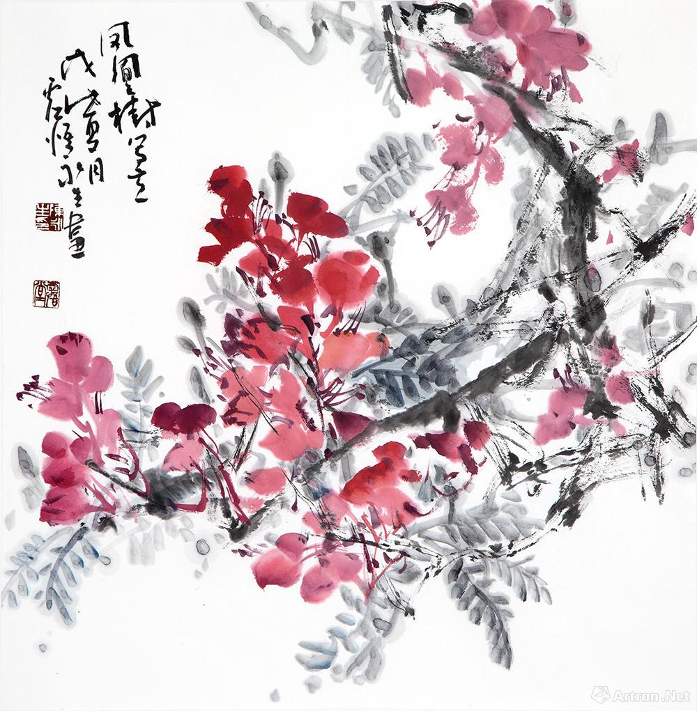 "凤凰花开"中山市树国画,诗歌创作展