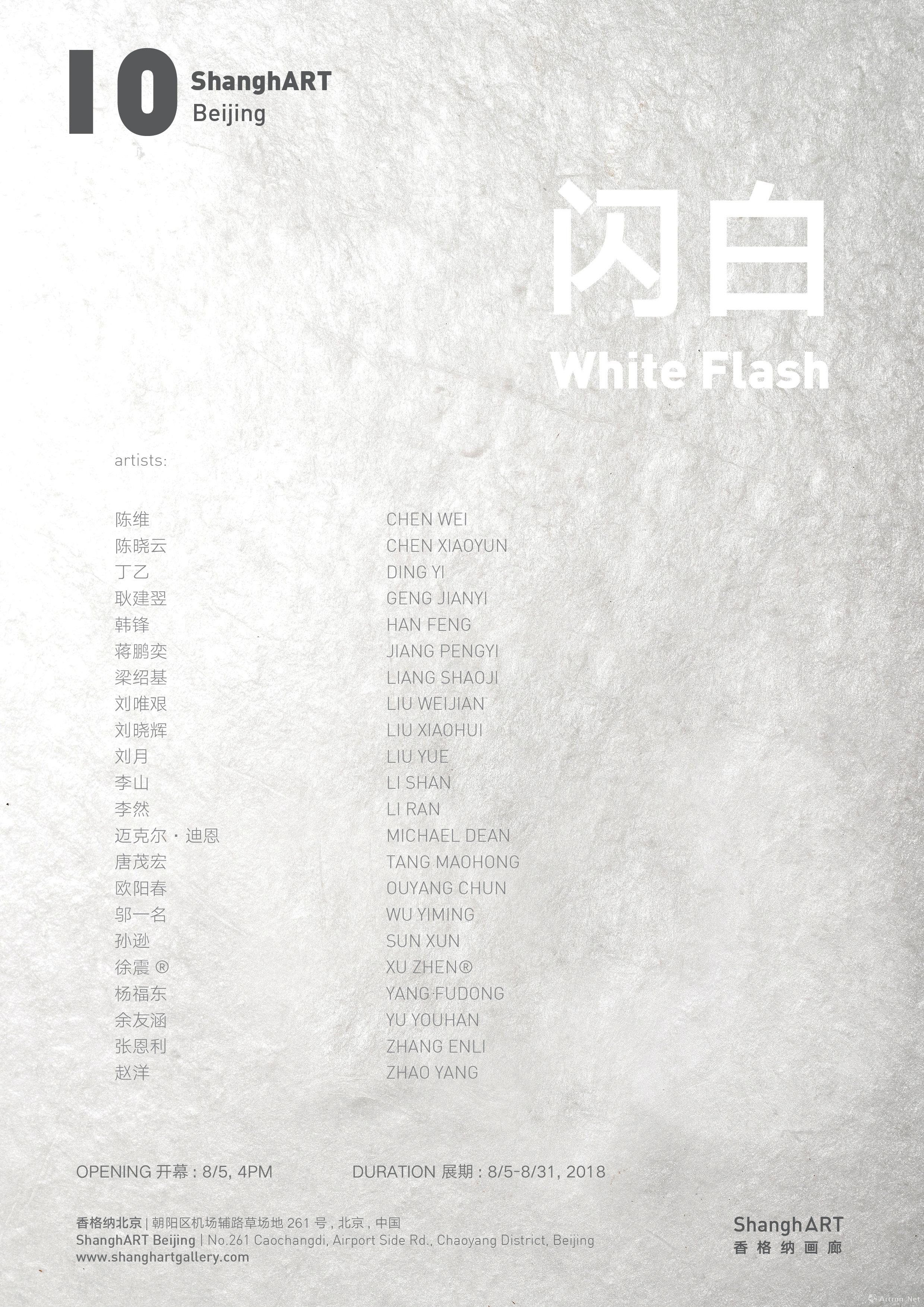 “闪白 White Flash”香格纳画廊十周年展