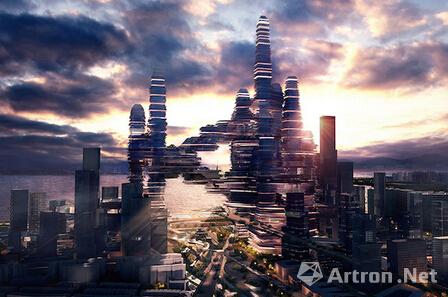 超具科幻感的未来大型城市Cloud Citizen